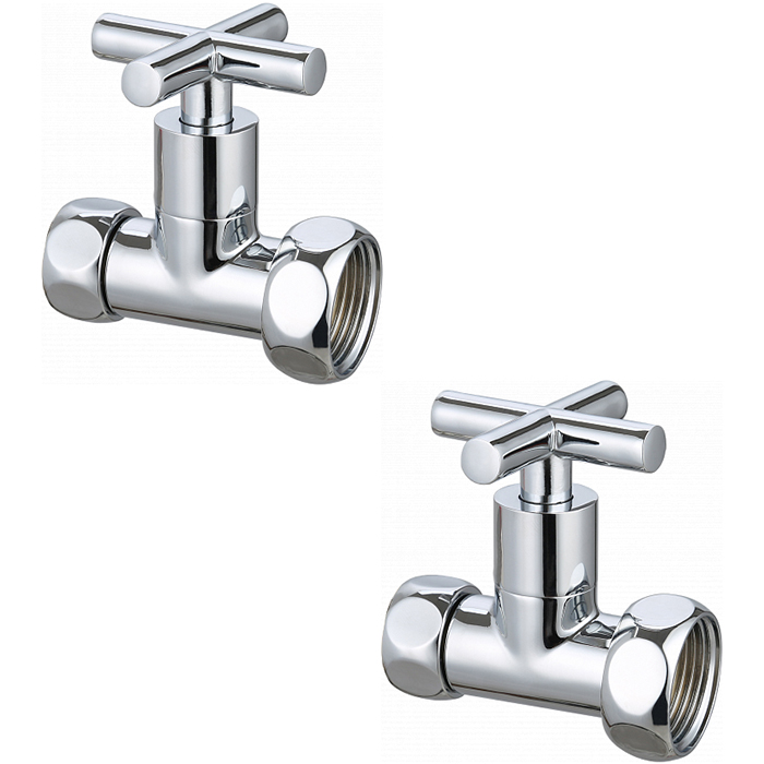 Кран для полотенцесушителя прямой ВР- ВР 2 шт. Gappo G470.0405 1/2"Fx3/4"F