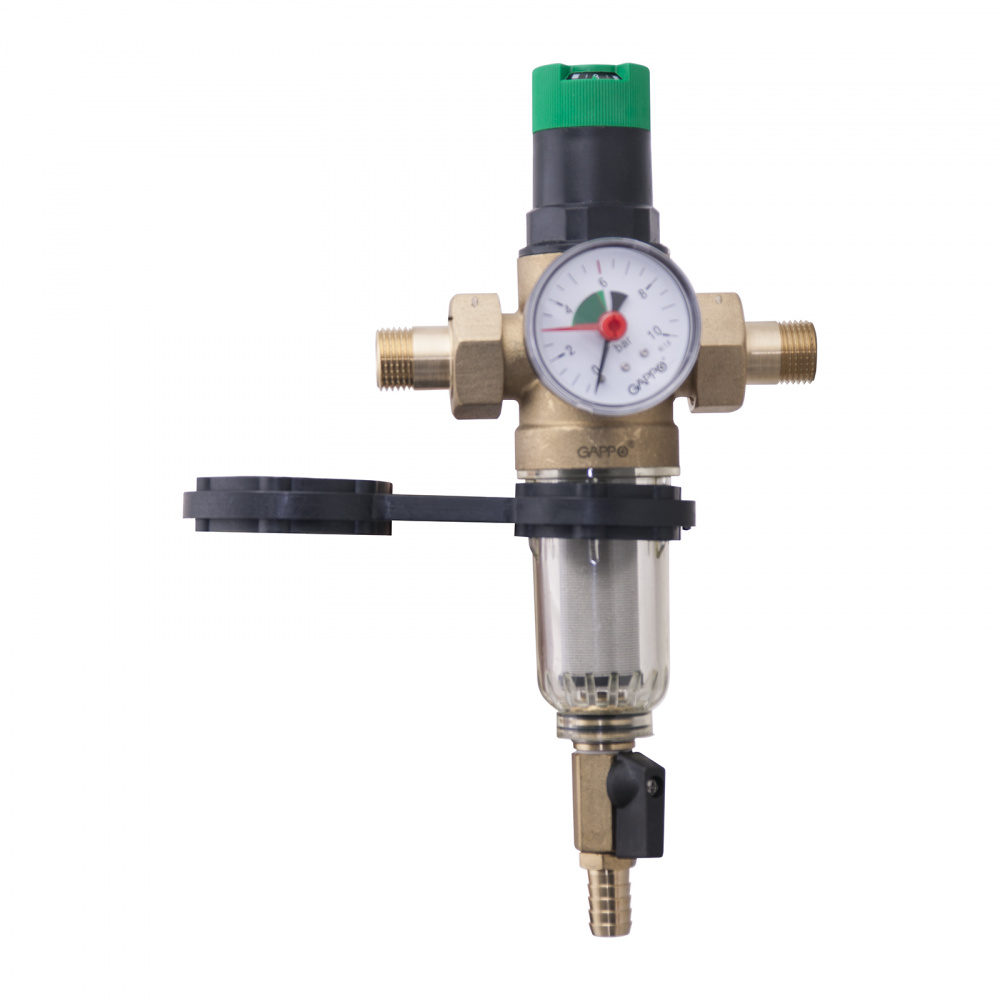 Фильтр со встроенным редуктором давления поршневого типа для холодной воды Gappo G1412.04 1/2"