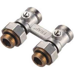 Узел нижнего подключения радиатора для двухтрубной системы Н-образный, прямой Frap S410-1/2M*3/4M