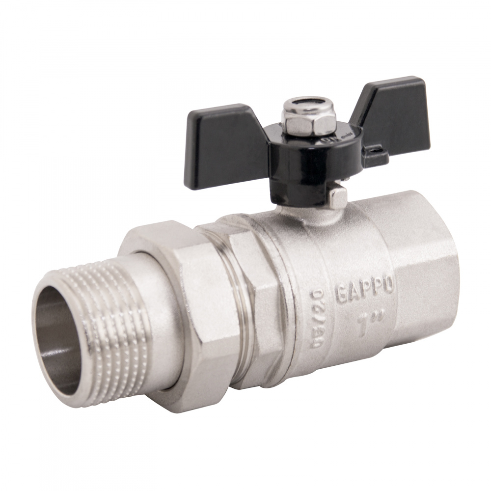 Кран шаровой с американкой полнопроходной ВР-НР Gappo G219.06 1"x1"