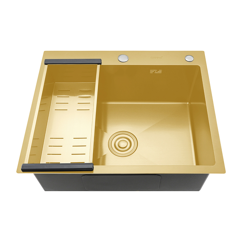 Мойка для кухни с коландером из нержавеющей стали Gappo GS6050-3