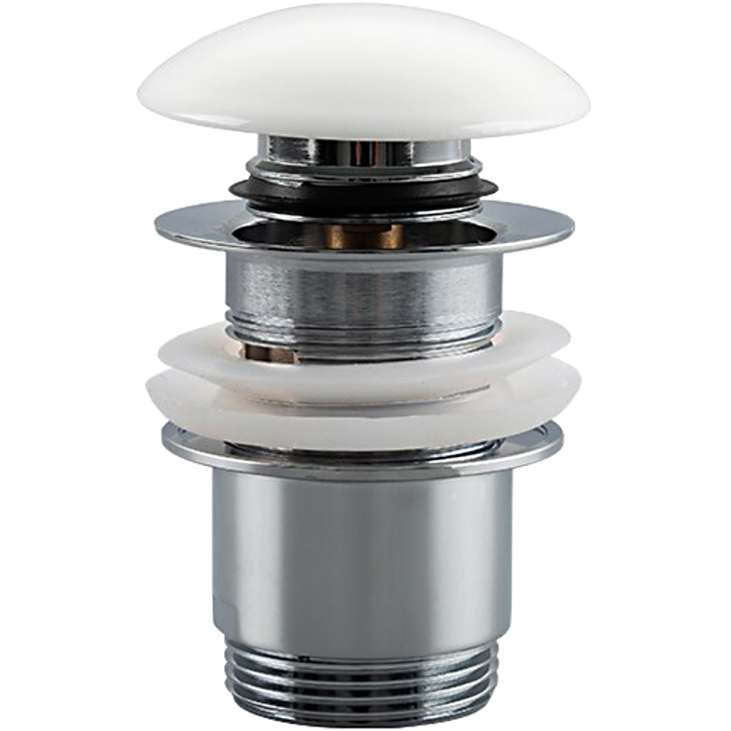 Донный клапан с белой керамической крышкой для раковины Frap F60-8