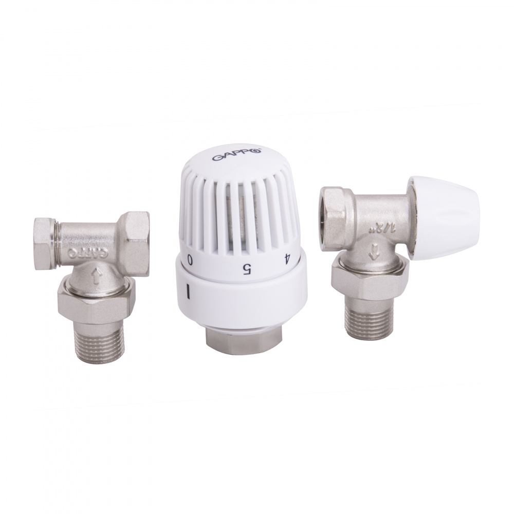 Комплект терморегулирующий угловой ВР-НР радиаторный Gappo G459 1/2"