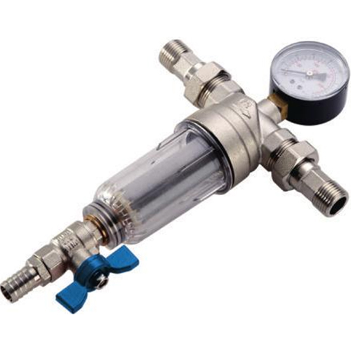 Фильтр самоочистной для холодной воды с манометром Frap F274