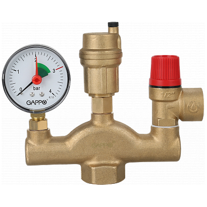 Группа безопасности котла Gappo G1450 1"x3 бара