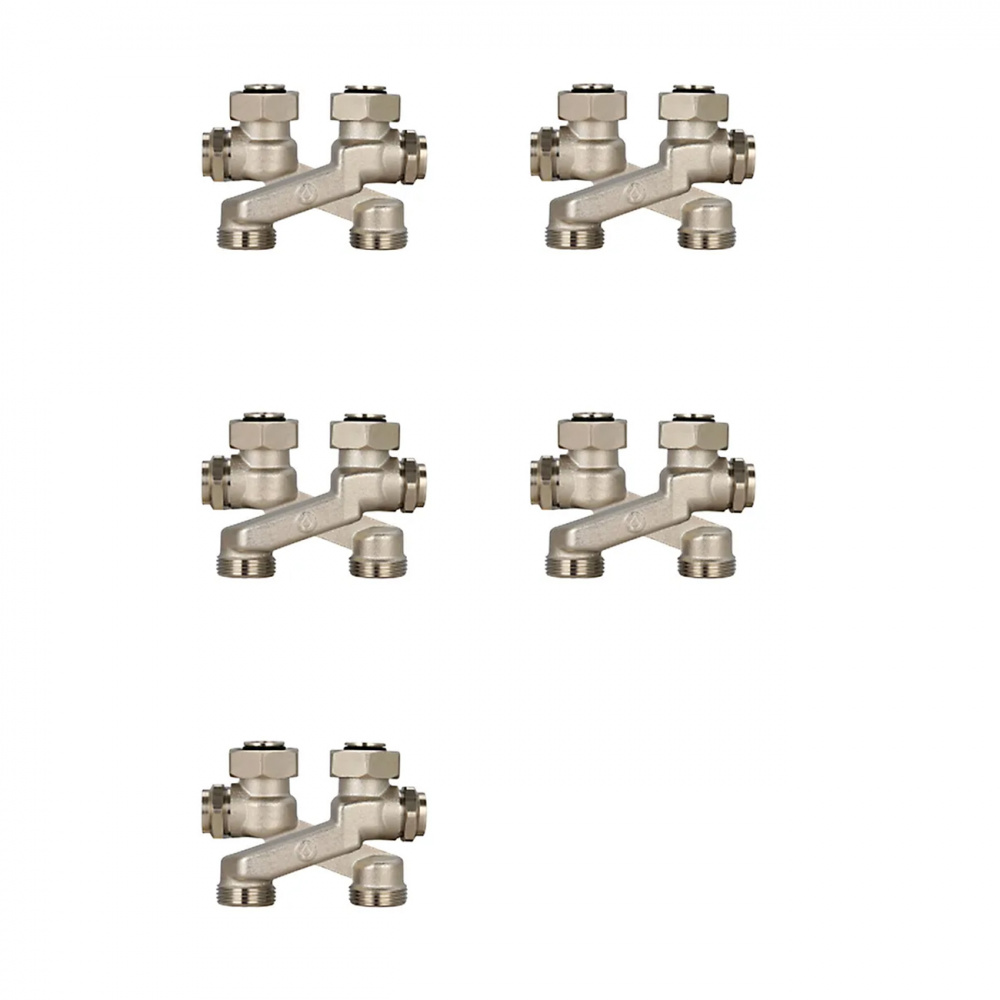 Узел нижнего подключения радиатора Х-образный Gappo G269.05 3/4"х3/4"EK уп. 5 шт.