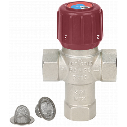 Термостатический смесительный клапан для ГВС Gappo G1445.04 1/2" 42‒60°С