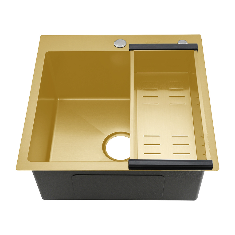 Мойка для кухни с коландером из нержавеющей стали Gappo GS5050-3